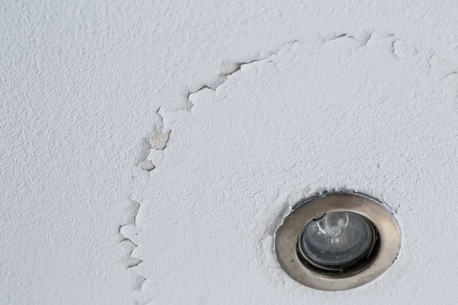 Water-stained ceiling