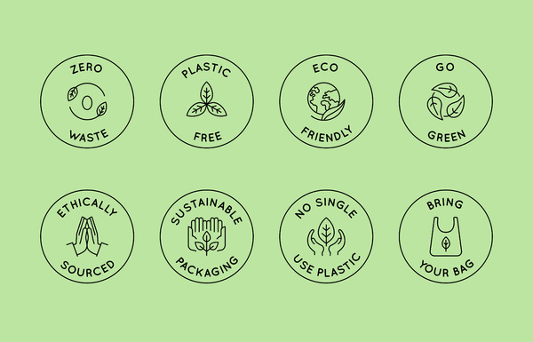 Zero waste, plastic free and eco friendly stamps.