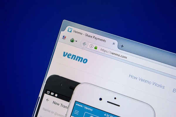Venmo home page displayed on screen.