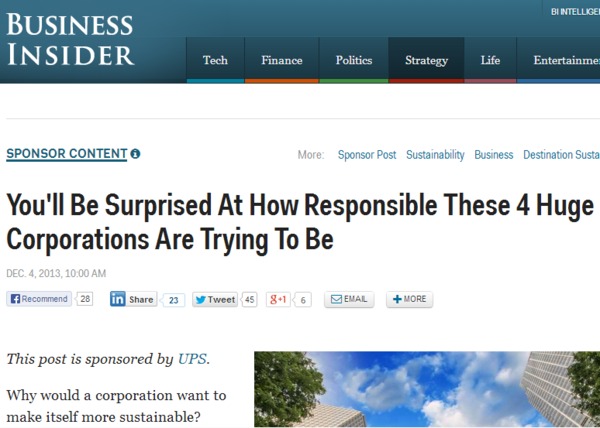 Business Insider native ad