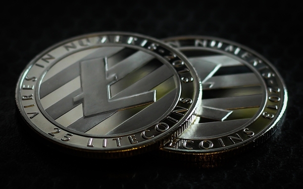 Litecoin silver coins.