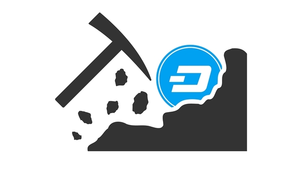 Dash logo with pickaxe.